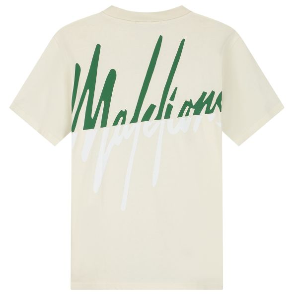 Malelions Split T-shirt Off White
