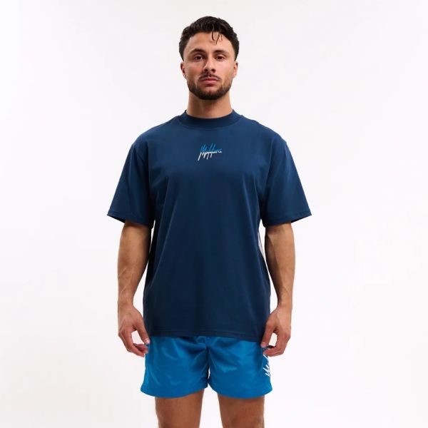 Malelions Split T-shirt Navy