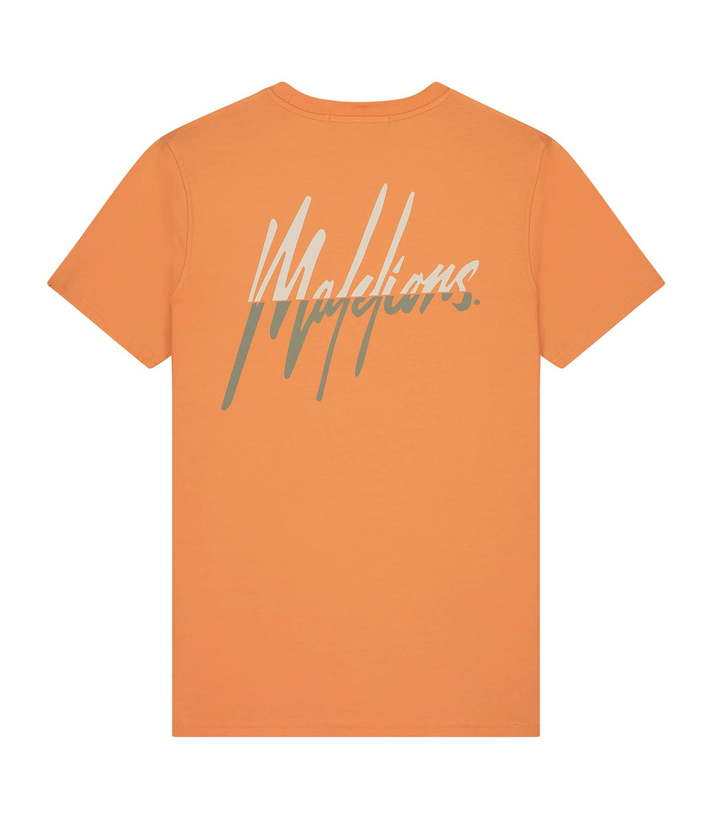 Malelions Split T-shirt Peach
