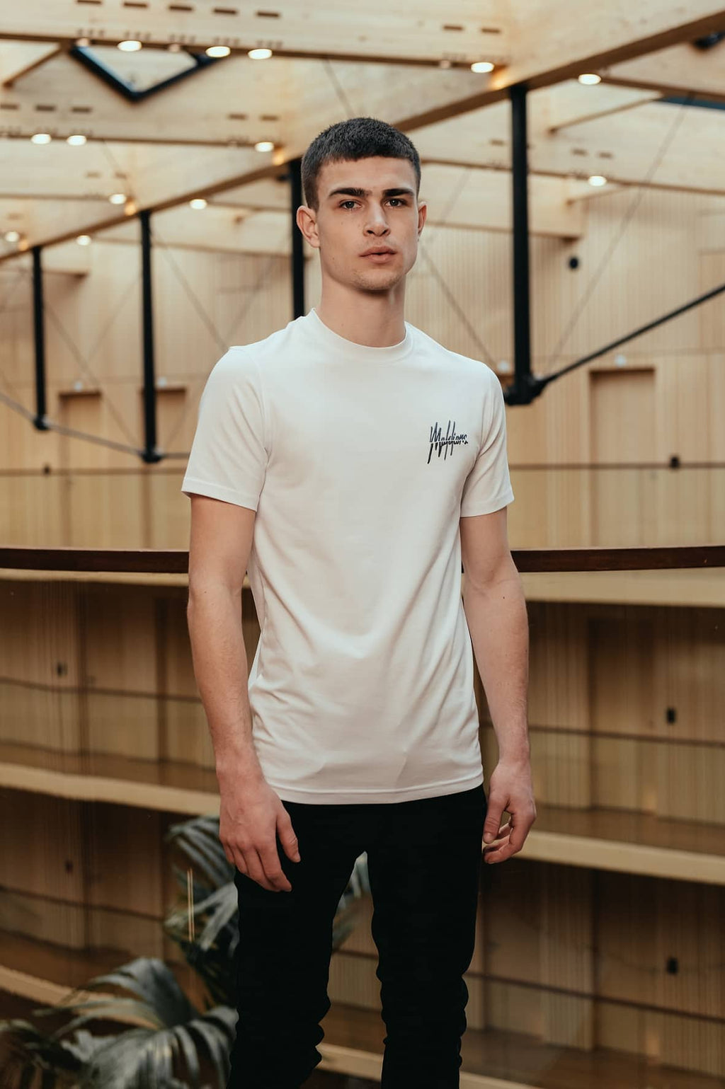 Malelions Split T-shirt Wit