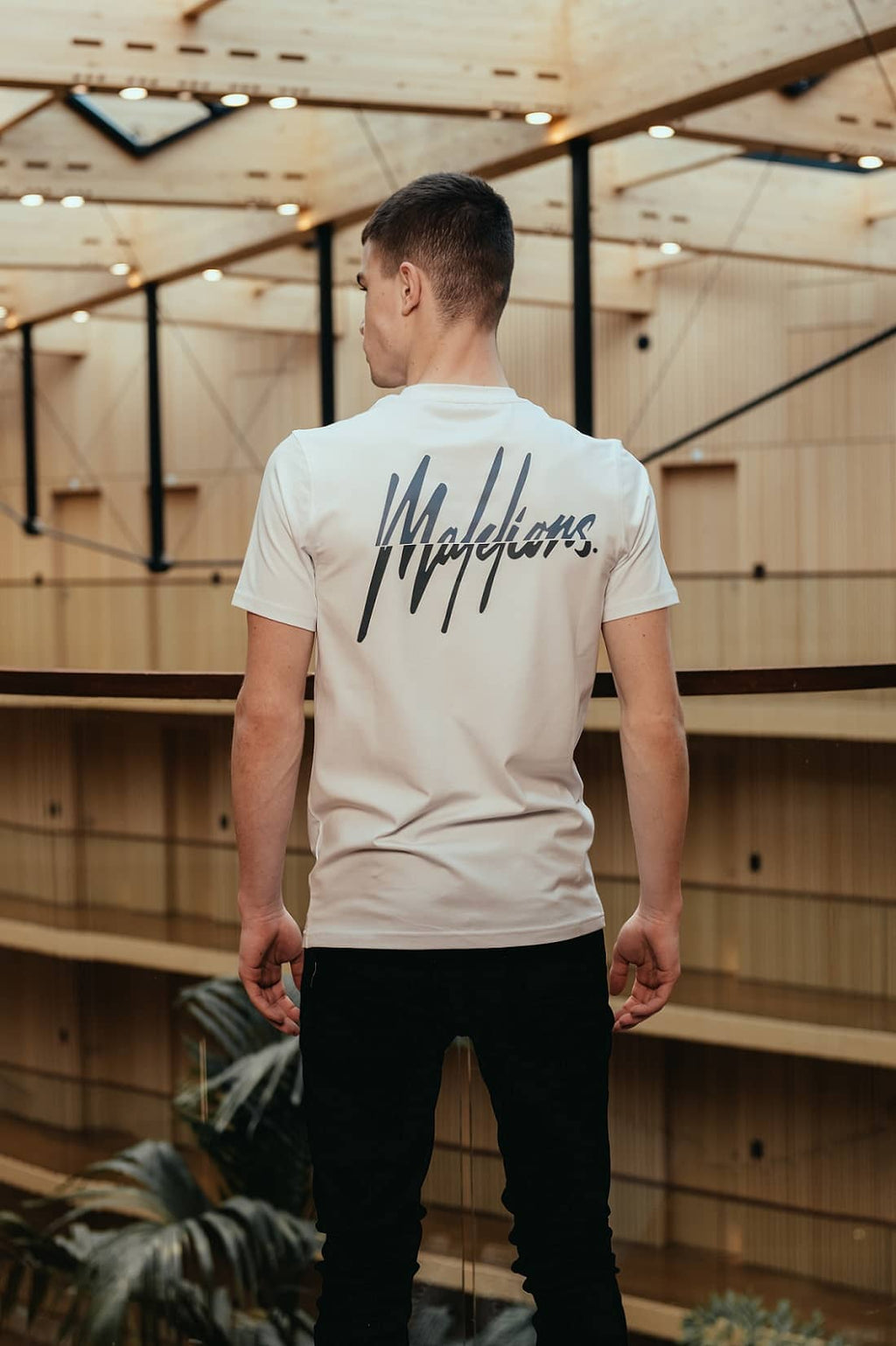 Malelions Split T-shirt Wit