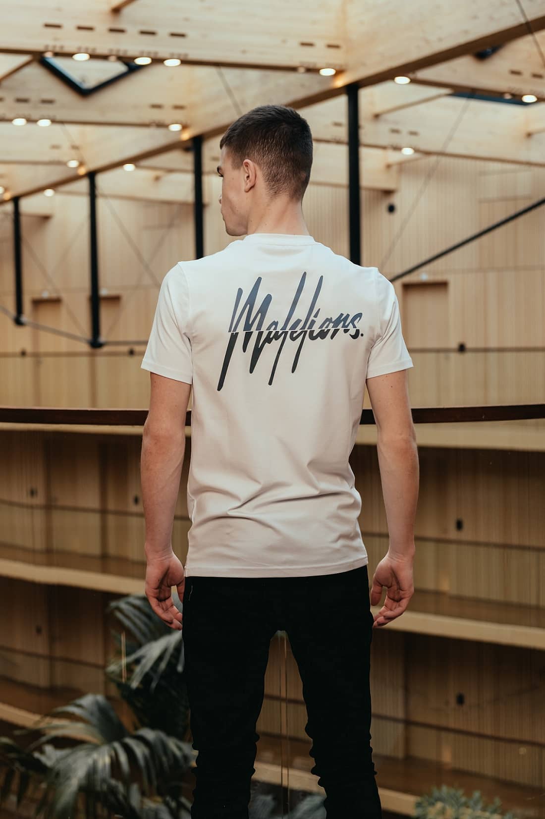Malelions Split T-shirt Wit