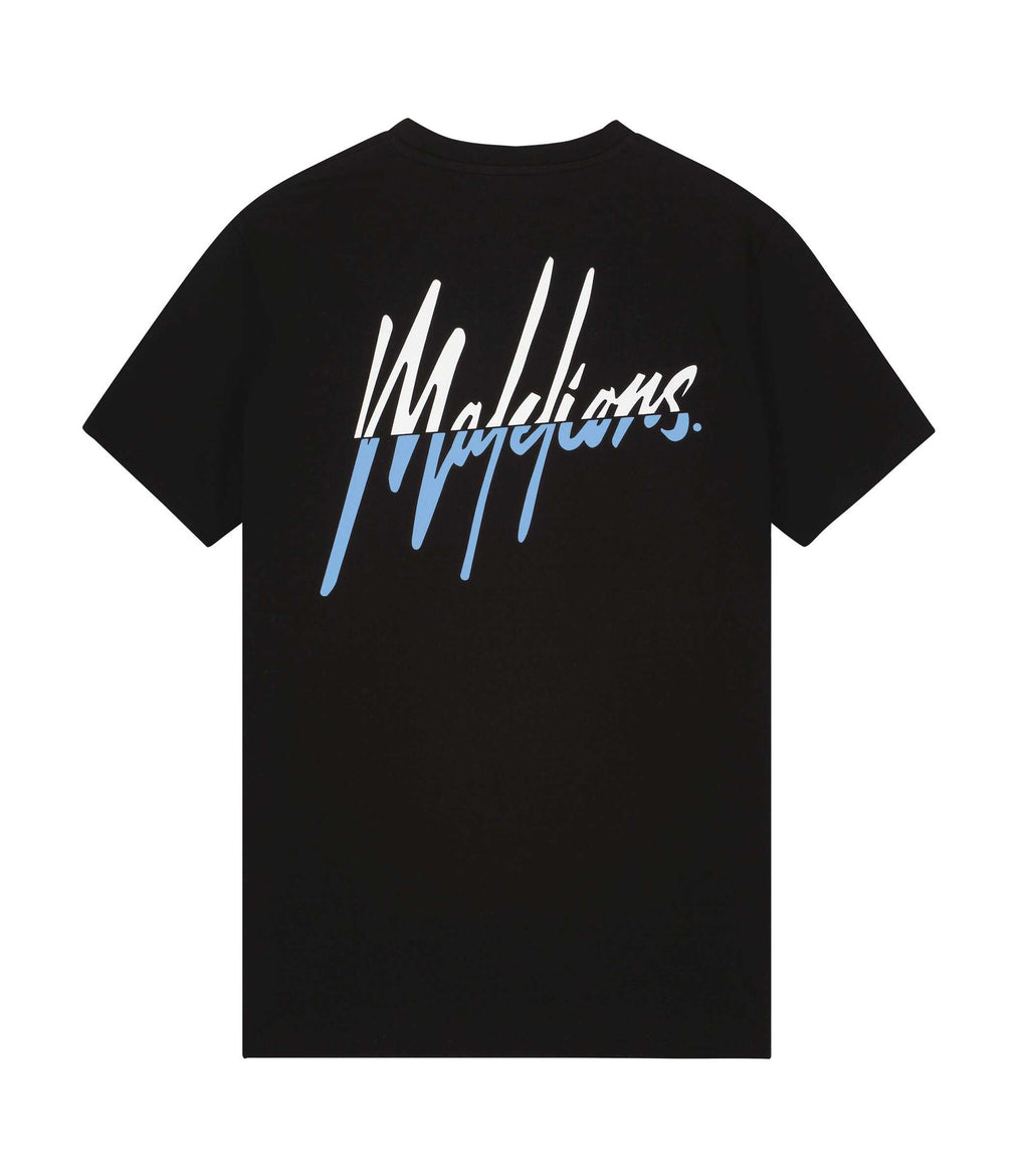 Malelions Split T-shirt Zwart