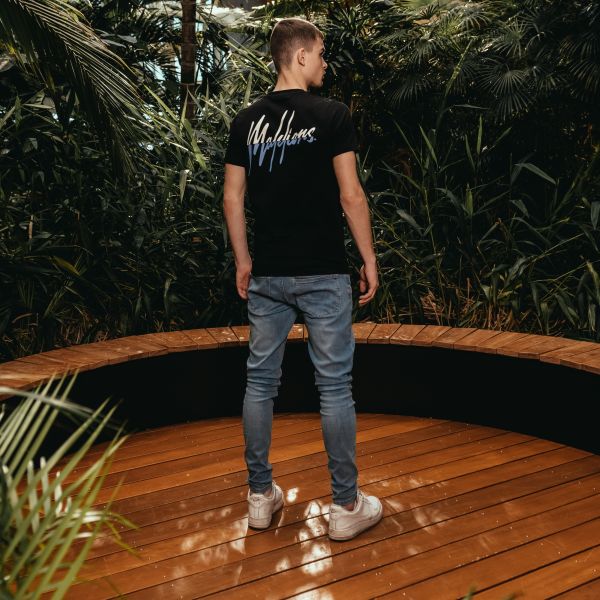Malelions Split T-shirt Zwart