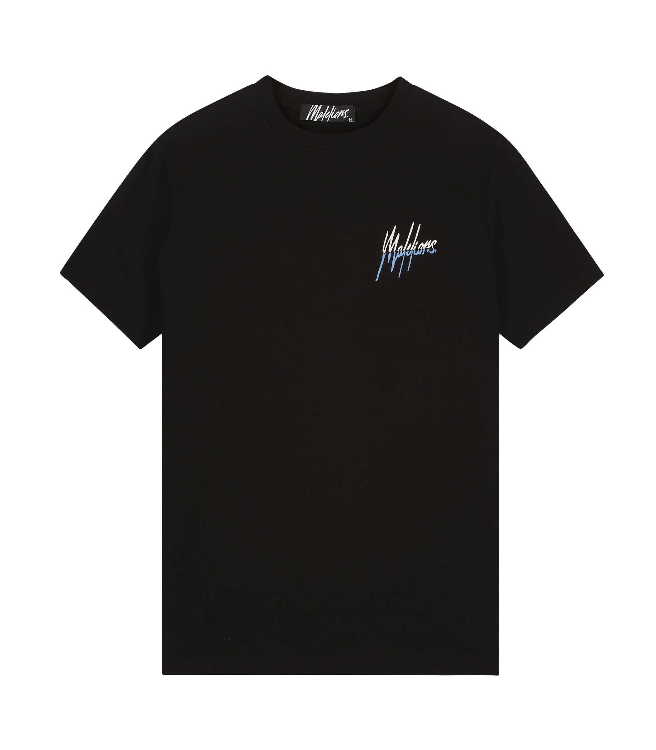 Malelions Split T-shirt Zwart