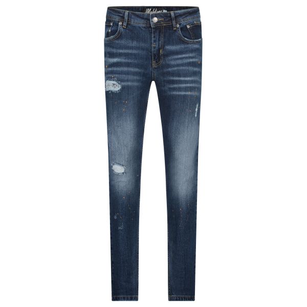 Malelions Stained Jeans Navy
