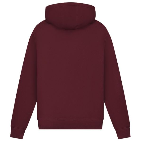 Malelions Striped Signature Hoodie Bordeaux