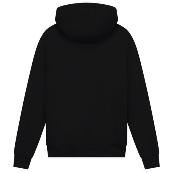 Malelions Striped Signature Hoodie Zwart