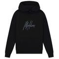 Malelions Striped Signature Hoodie Zwart