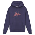 Malelions Striped Signature Hoodie Navy