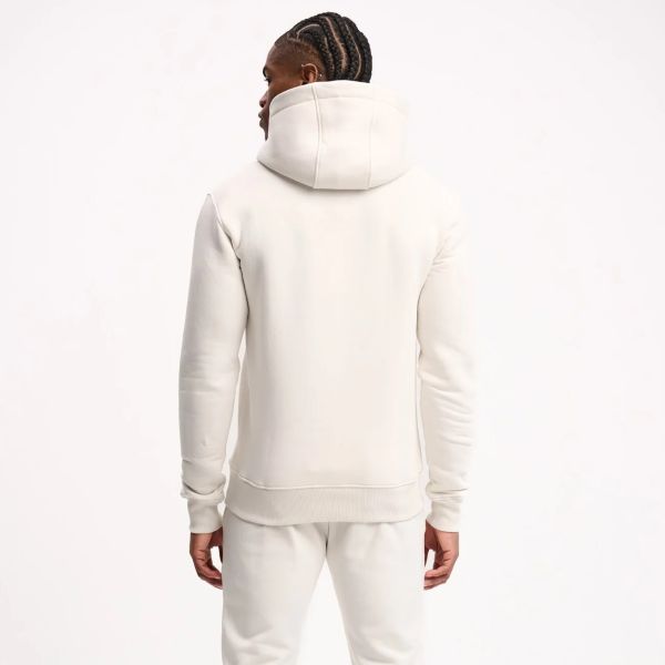 Malelions Striped Signature Hoodie Off White