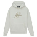 Malelions Striped Signature Hoodie Off White