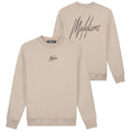 Malelions Striped Signature Sweater Beige