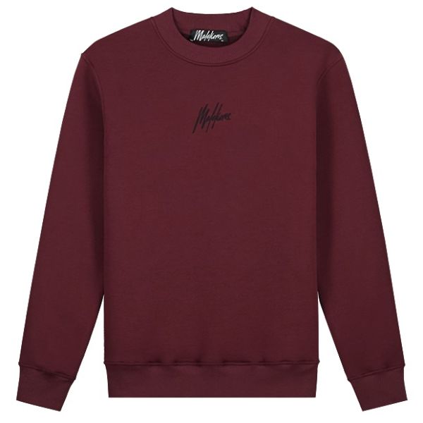 Malelions Striped Signature Sweater Bordeaux