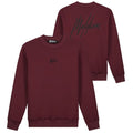 Malelions Striped Signature Sweater Bordeaux