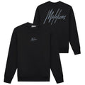 Malelions Striped Signature Sweater Zwart