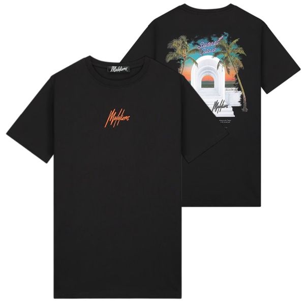 Malelions Sunset Oasis T-shirt Zwart