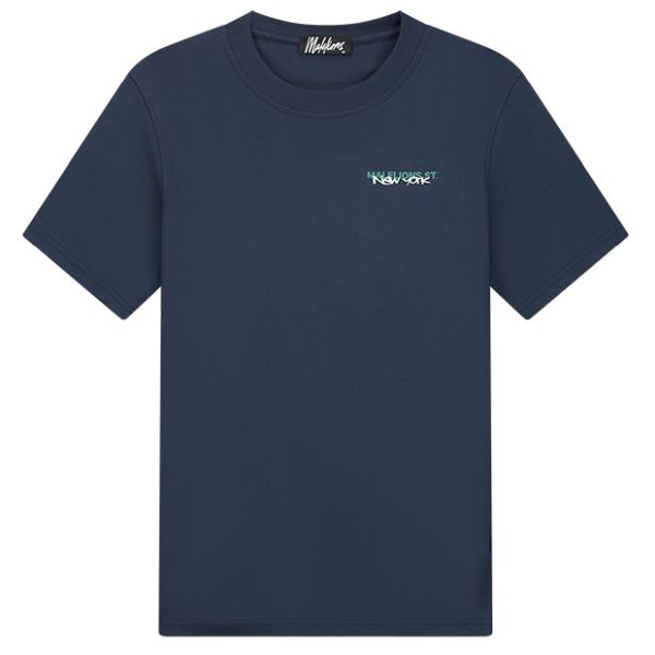 Malelions Traffic Sign T-shirt Navy