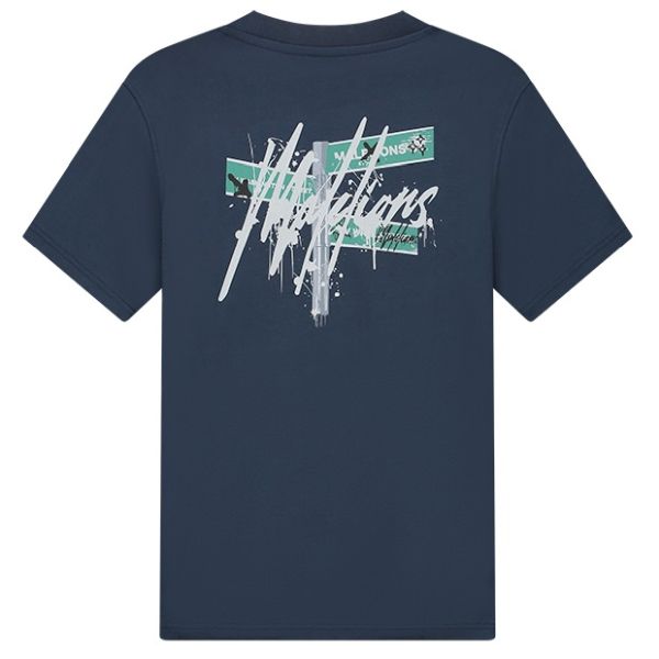 Malelions Traffic Sign T-shirt Navy