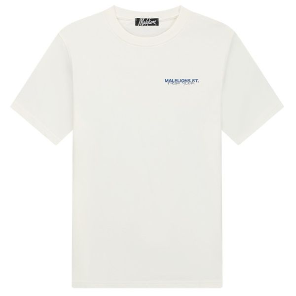 Malelions Traffic Sign T-shirt Off White
