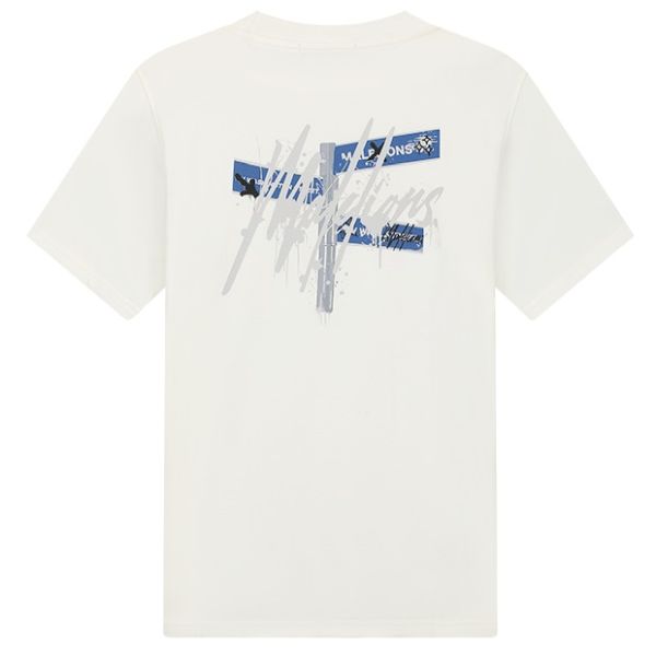 Malelions Traffic Sign T-shirt Off White