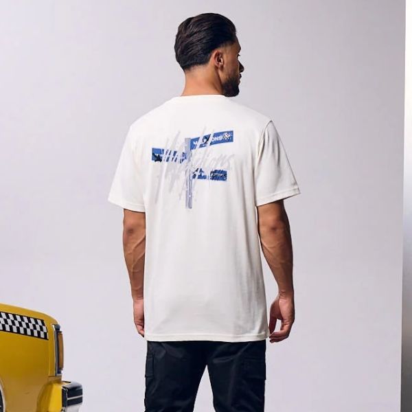 Malelions Traffic Sign T-shirt Off White