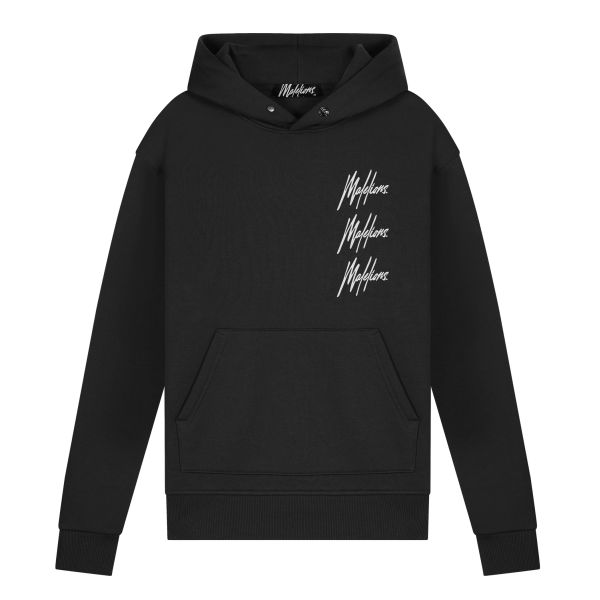 Malelions Trinal Hoodie Zwart