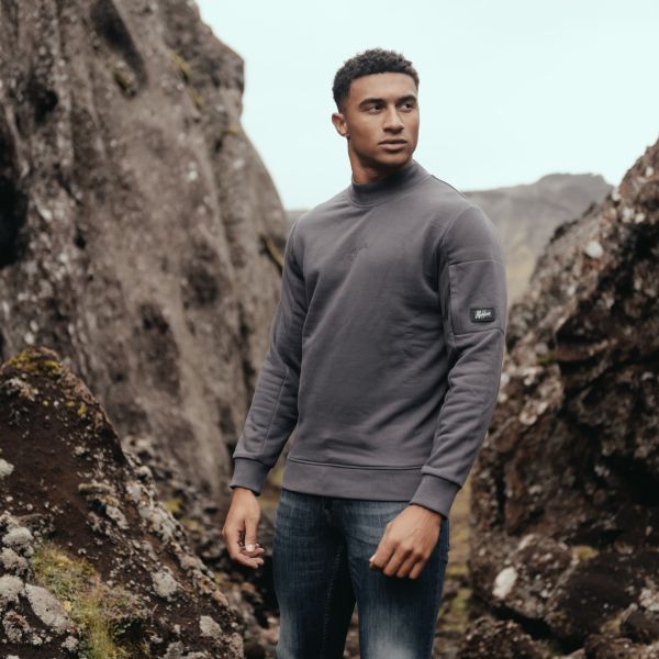 Malelions Turtle Crew Neck Sweater Grijs