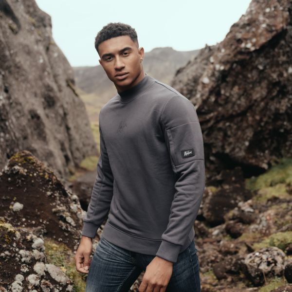 Malelions Turtle Crew Neck Sweater Grijs