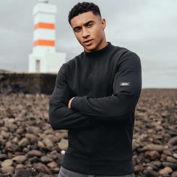 Malelions Turtle Crew Neck Sweater Zwart