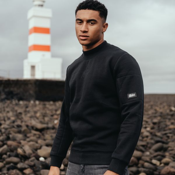 Malelions Turtle Crew Neck Sweater Zwart