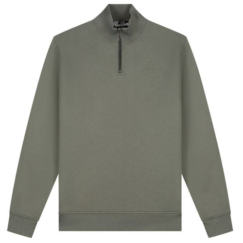 Malelions Turtle Half Zip Sweater Antraciet