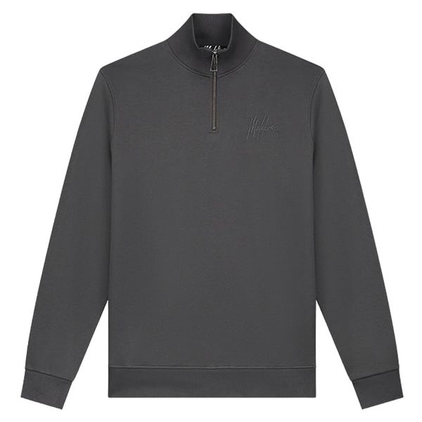Malelions Turtle Half Zip Sweater Grijs
