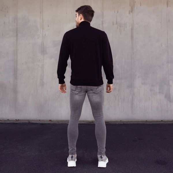 Malelions Turtle Neck Half Zip Sweater Zwart