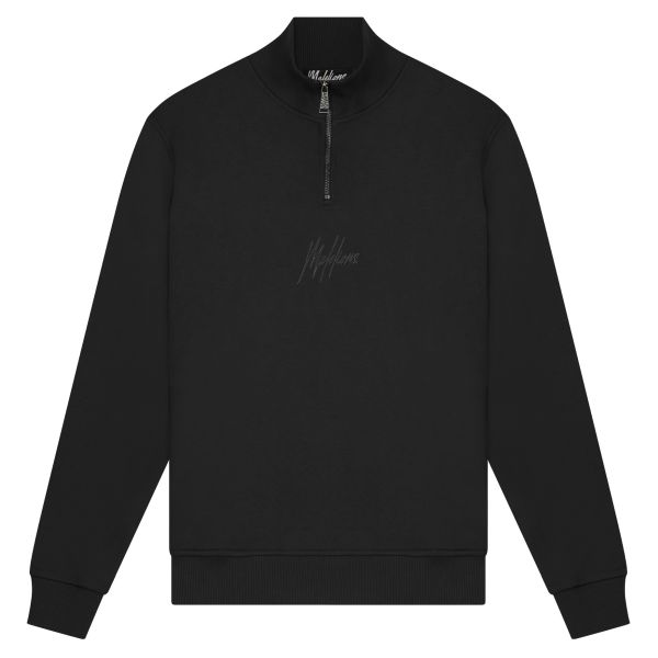 Malelions Turtle Neck Half Zip Sweater Zwart