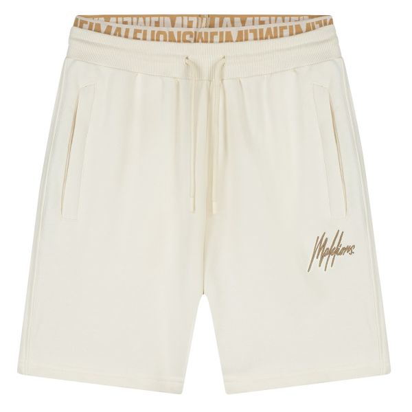 Malelions Venetian Korte Broek Off White