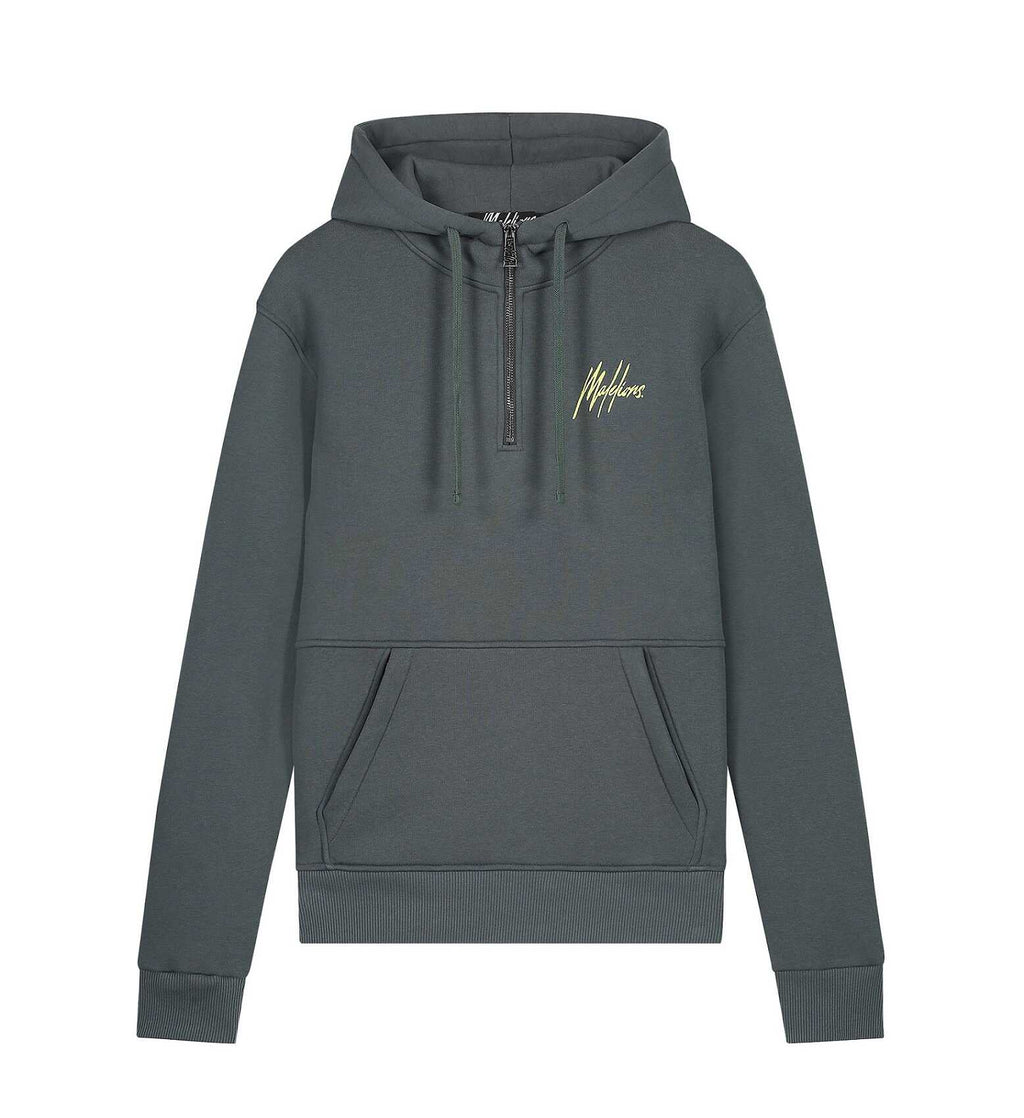 Malelions Virgil Half Zip Hoodie Antraciet M1-SS22-17