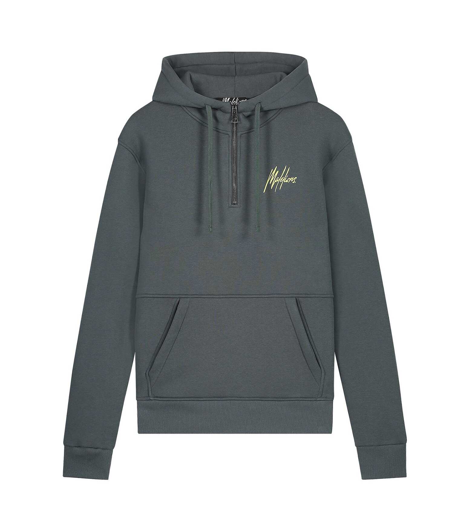 Malelions Virgil Half Zip Hoodie Antraciet M1-SS22-17