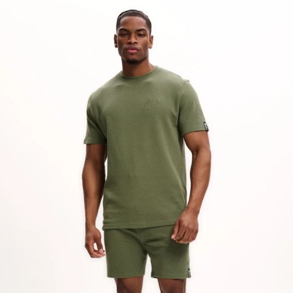 Malelions Signature Waffle T-shirt Groen