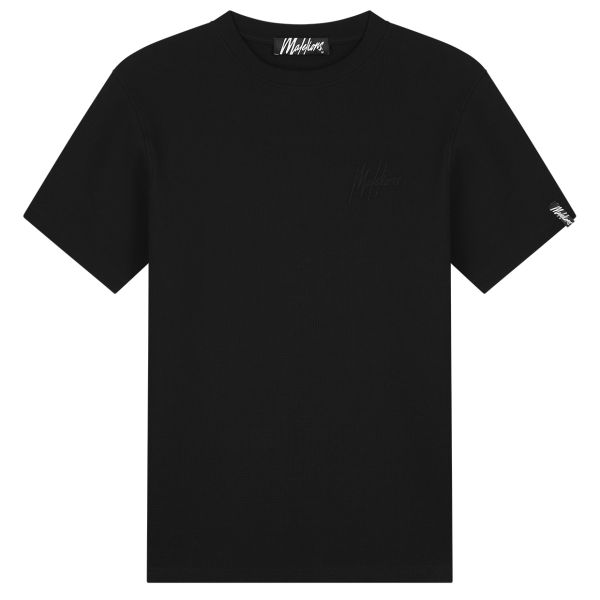 Malelions Signature Waffle T-shirt Zwart