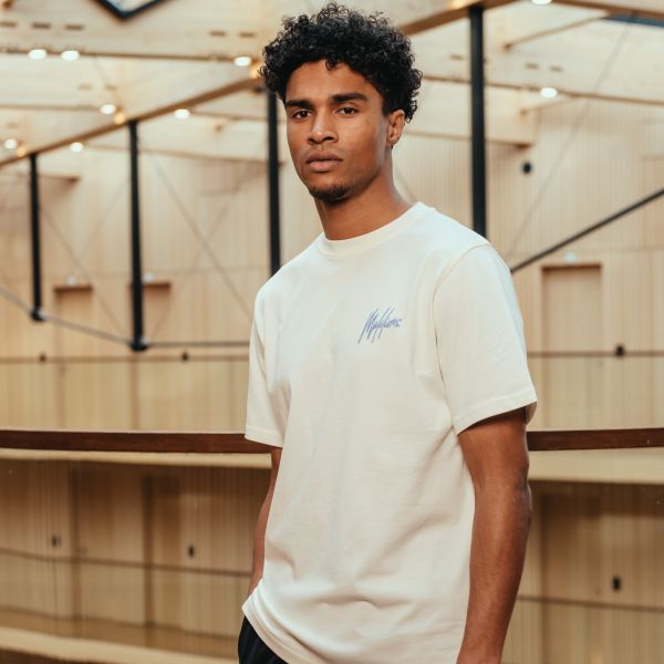 Malelions Wave Graphic T-shirt Off White