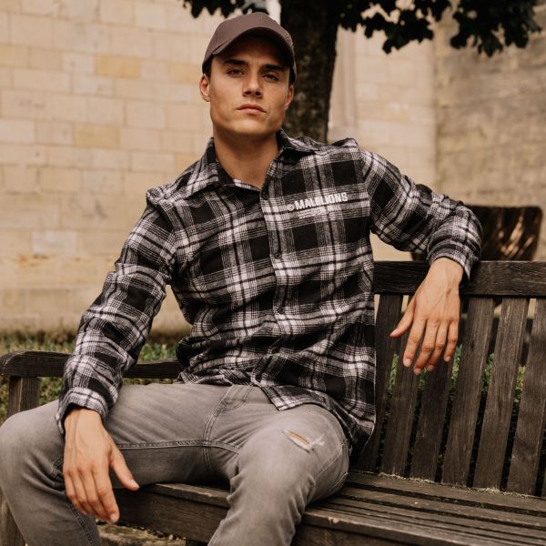 Malelions Workshop Flannel Overshirt Zwart/Wit