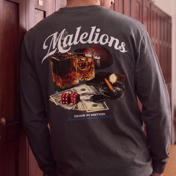 Malelions Sports Betting Longsleeve T-shirt Antraciet
