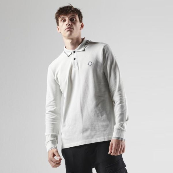 Ma.strum Double Tipped Longsleeve Polo Licht Groen