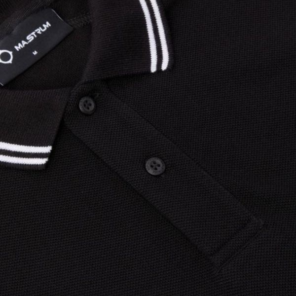 Ma.strum Double Tipped Longsleeve Polo Zwart