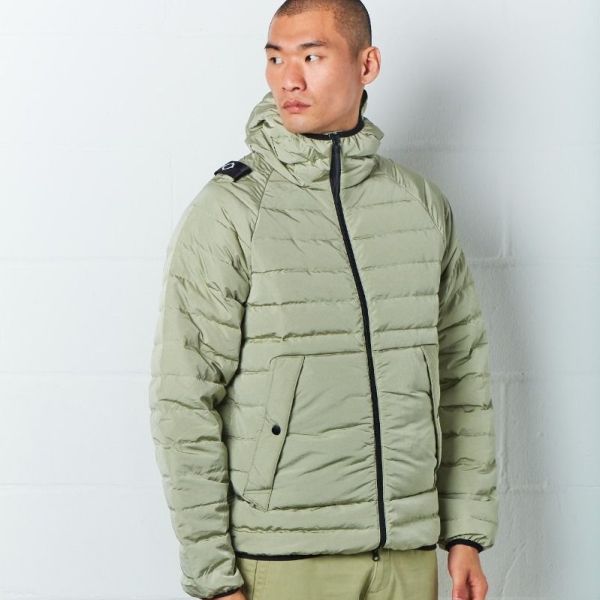 Mastrum Hooded Down Jas Licht Groen