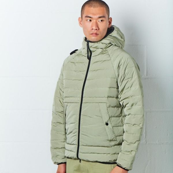 Mastrum Hooded Down Jas Licht Groen