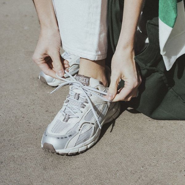 Mercer Amsterdam The Re-Run Cactus Sneaker Wit/Bruin