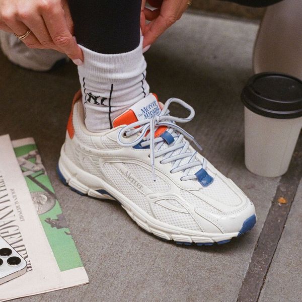 Mercer Amsterdam The Re-Run City Sneaker Wit/Oranje