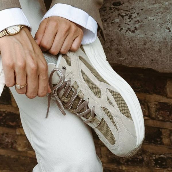 Mercer Amsterdam The Re-Run MAX Suede Sneaker Bruin Beige